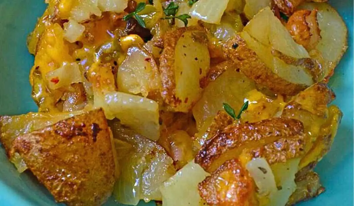 Oven-Fried Potatoes and Onions